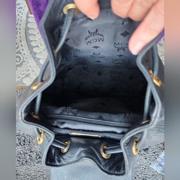 MCM Black Leather Backpack - Picture 9 of 12